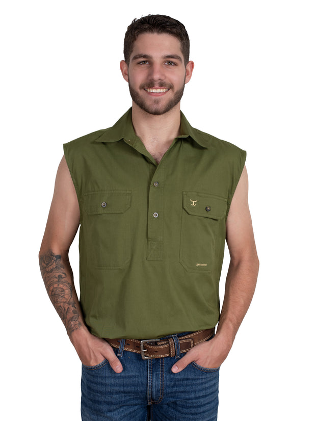 Men's - Jack - 1/2 Button Sleeveless