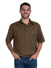 Men's - Adam - 1/2 Button Short Sleeve