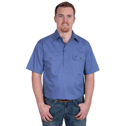 Men's - Adam - 1/2 Button Short Sleeve