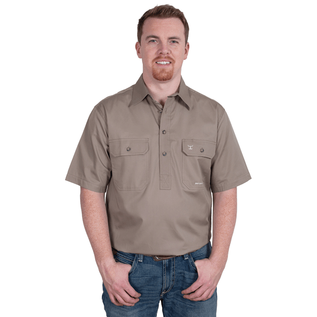 Men's - Adam - 1/2 Button Short Sleeve