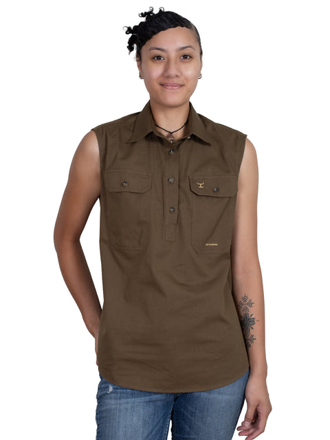 Women's - Kerry - 1/2 Button Sleeveless