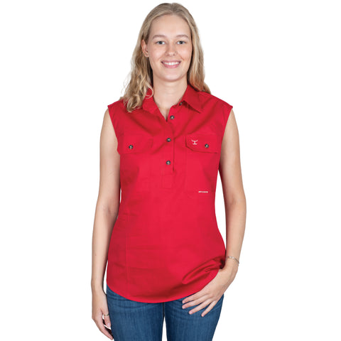 Women's - Kerry - 1/2 Button Sleeveless