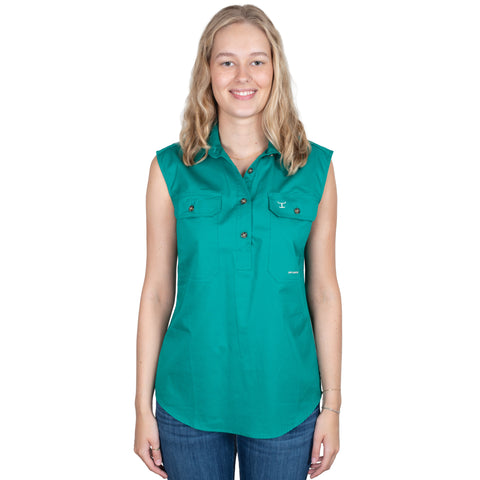 Women's - Kerry - 1/2 Button Sleeveless