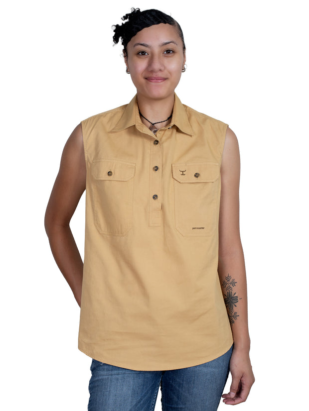 Women's - Kerry - 1/2 Button Sleeveless