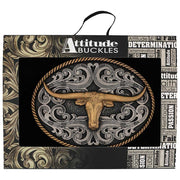 Two-Tone Longhorn Attitude Buckle