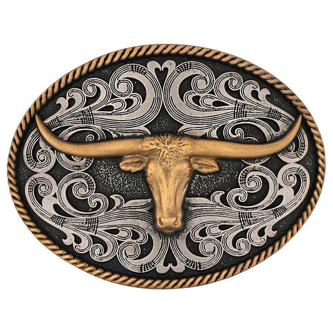 Two-Tone Longhorn Attitude Buckle