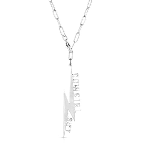 Cowgirl Sh*t Lightning Bolt Necklace