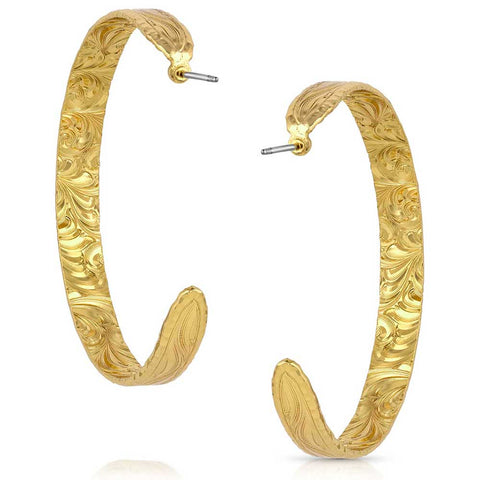 Timeless Treasure Chiseled Hoop Earrings