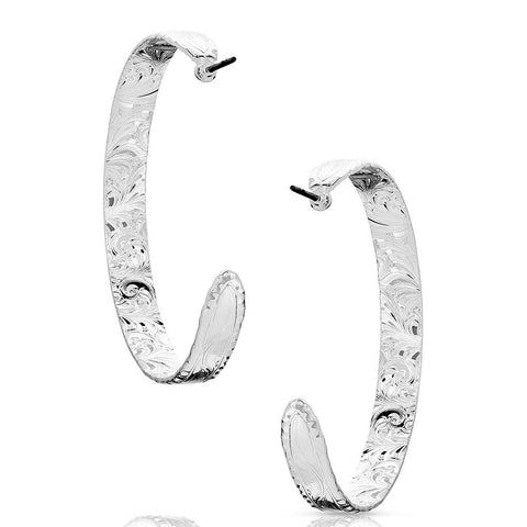 Timeless Elegance Chiseled Hoop Earrings