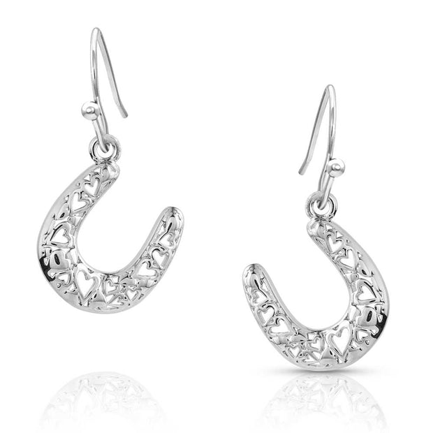 Heartfelt Luck Horseshoe Earrings