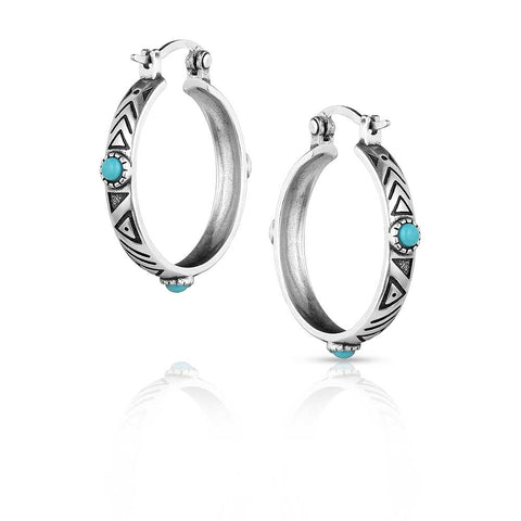 Uncovered Beauty Turquoise Hoop Earrings