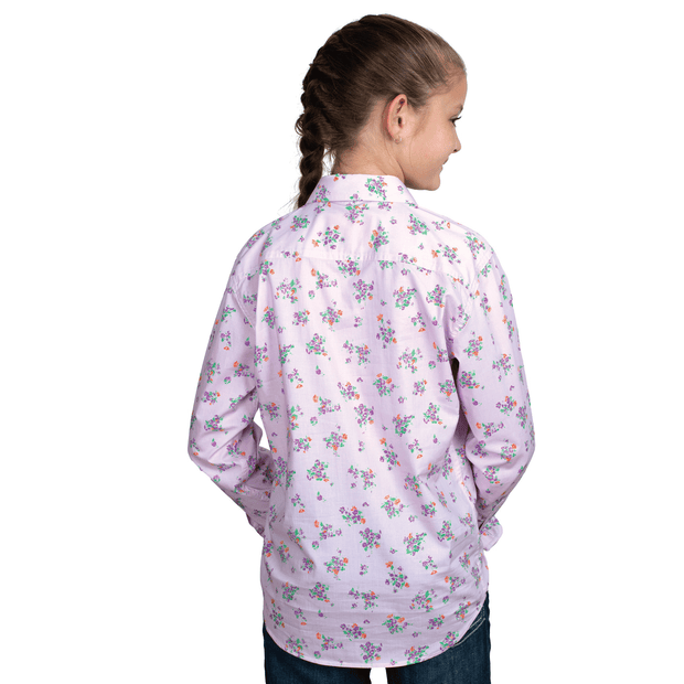 Girl's Harper Half Button Print Workshirt