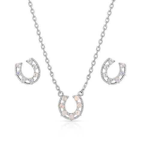 Delicate Glamour Horseshoe Jewellery Set