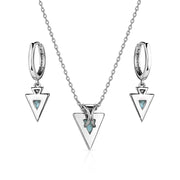 Pointed Path Turquoise Jewellery Set