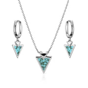 Pointed Path Turquoise Jewellery Set