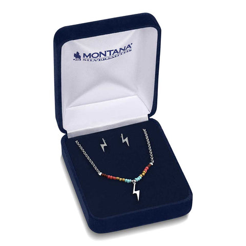 Colorstruck Lightning Bolt Beaded Jewellery Set