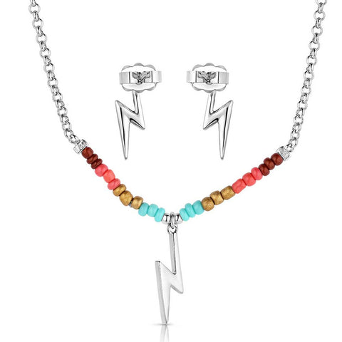 Colorstruck Lightning Bolt Beaded Jewellery Set