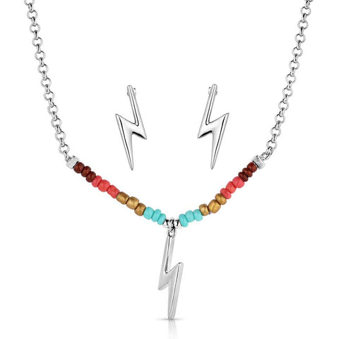 Colorstruck Lightning Bolt Beaded Jewellery Set