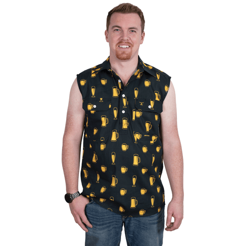 Men's  - Logan - 1/2 Button - Sleeveless