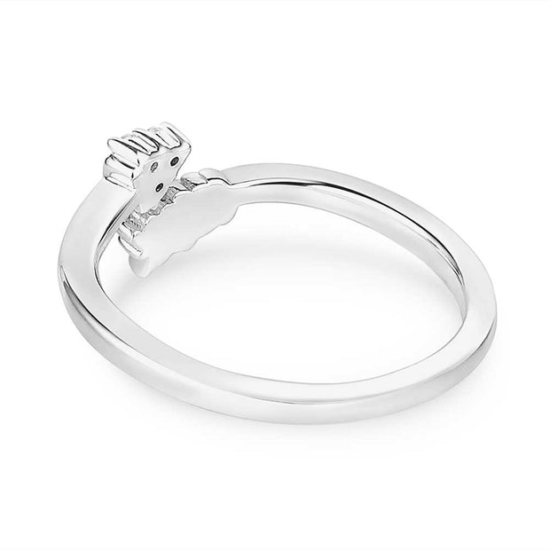 Decisive Arrow Crystal Wrap Ring