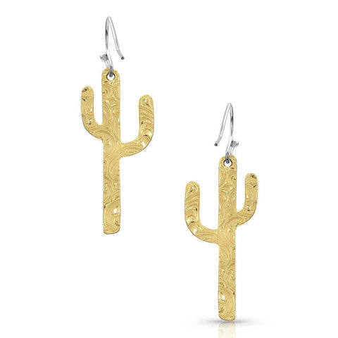 Montana Silversmiths Golden Cactus Earrings ER4288YG back