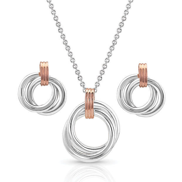 Montana Silversmiths Two Tone Double Ring Jewellery Set JS4636