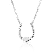 Lucky in Love Heart-Horseshoe Necklace